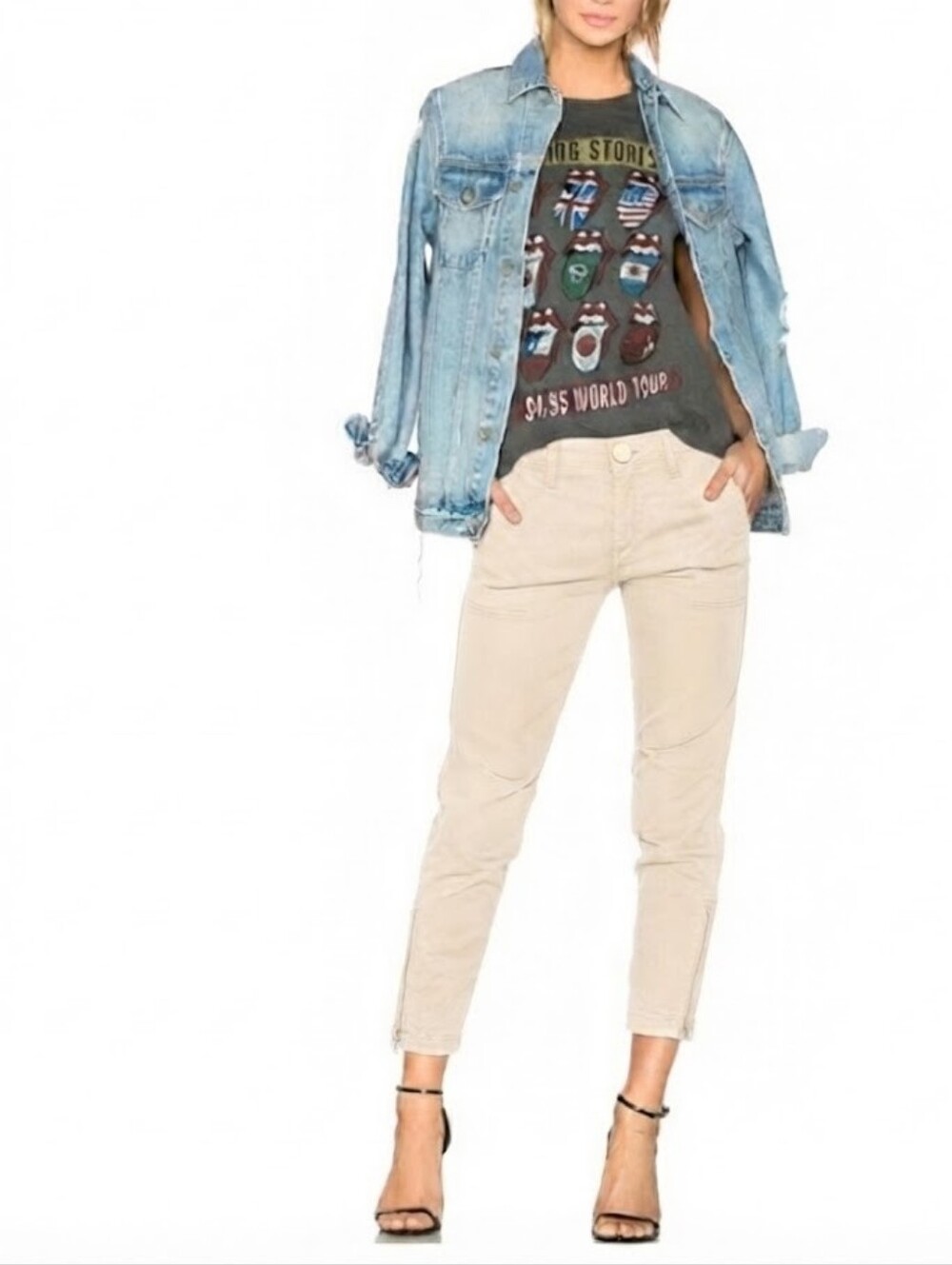 MOTHER Misfit Crop In Island Feever Size 26